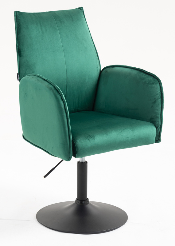 FOTEL HR280N BUTELKOWA ZIELEŃ WELUR CZARNA PODSTAWA
