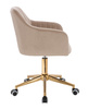 FOTEL HR190K LATTE WELUR ZŁOTA PODSTAWA