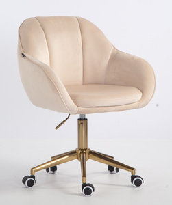 HOKER HR2055K KREMOWY WELUR ZŁOTA PODSTAWA