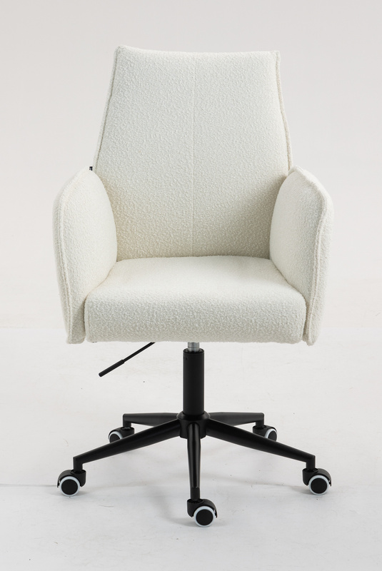 FOTEL HR280K KREMOWY BARANEK CZARNA PODSTAWA