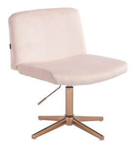 HOKER HR150CROSS PUDROWY RÓŻ WELUR ZŁOTA PODSTAWA