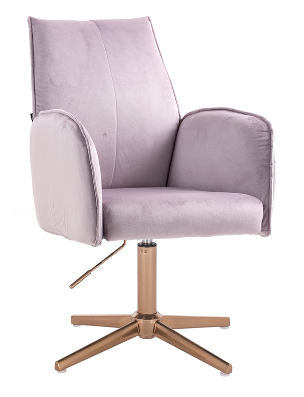 FOTEL HR280CROSS WRZOSOWY WELUR ZŁOTA PODSTAWA