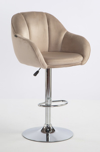 HOKER HR2055W LATTE WELUR CHROMOWANA PODSTAWA