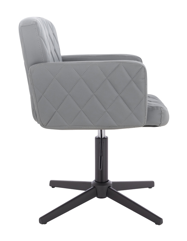 FOTEL HR802CROSS SZARY CZARNA PODSTAWA