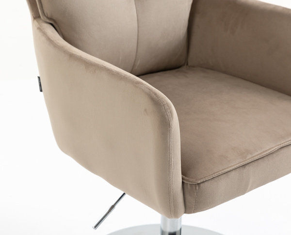 HOKER HR250N LATTE WELUR  CHROMOWANA PODSTAWA