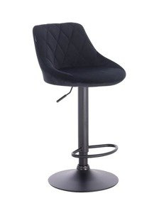 FOTEL HR1054W CZARNY WELUR CZARNA PODSTAWA