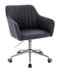FOTEL HR190K CZARNY CHROMOWANA PODSTAWA