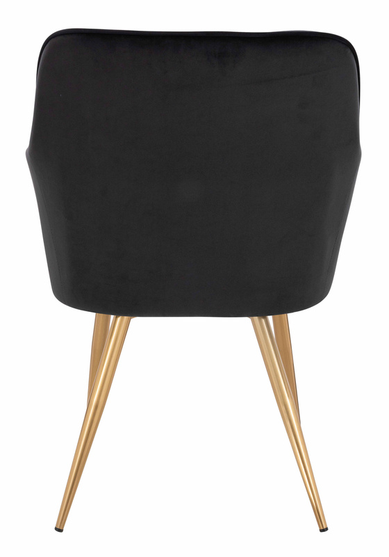 HOKER HR550 CZARNY WELUR ZŁOTE NOGI