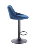 FOTEL HR1054CW CZARNY MAT CIEMNE MORZE WELUR