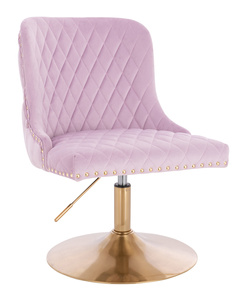 FOTEL HR940N WRZOSOWY WELUR ZŁOTA PODSTAWA