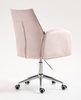 FOTEL HR280K PUDROWY RÓŻ WELUR CHROMOWANA PODSTAWA