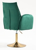 FOTEL HR280N BUTELKOWA ZIELEŃ WELUR ZŁOTA PODSTAWA