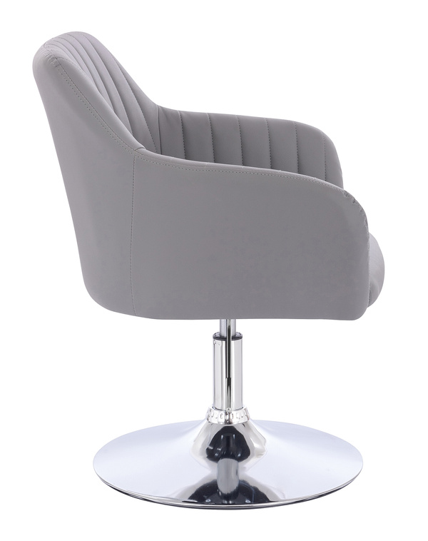 FOTEL HR190N SZARY CHROMOWANA PODSTAWA