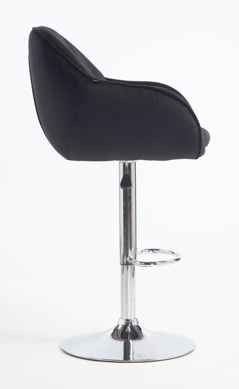 HOKER HR2055W CZARNY WELUR CHROMOWANA PODSTAWA