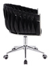 FOTEL HR750K CZARNY WELUR CHROMOWANA PODSTAWA