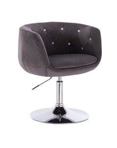 FOTEL HR333N GRAFITOWY WELUR