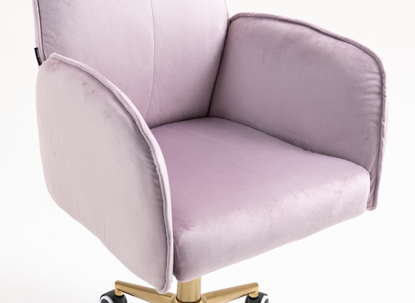 FOTEL HR280K WRZOSOWY WELUR ZŁOTA PODSTAWA