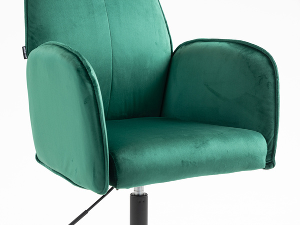 FOTEL HR280K BUTELKOWA ZIELEŃ WELUR CZARNA PODSTAWA