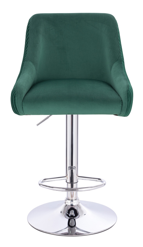 FOTEL HR920W BUTELKOWA ZIELEŃ WELUR CHROMOWANA PODSTAWA