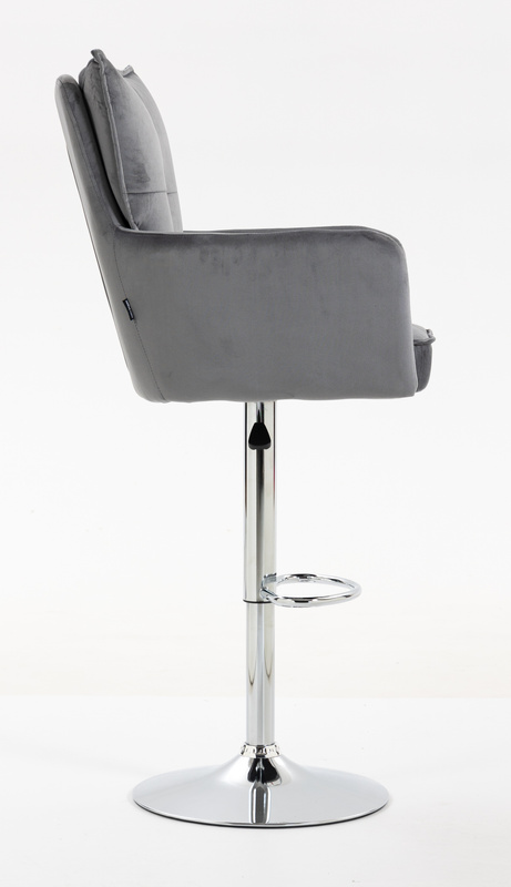 HOKER HR250W GRAFITOWY WELUR  CHROMOWANA PODSTAWA