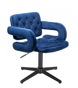 HOKER HR8403CROSS CIEMNE MORZE WELUR CZARNA PODSTAWA