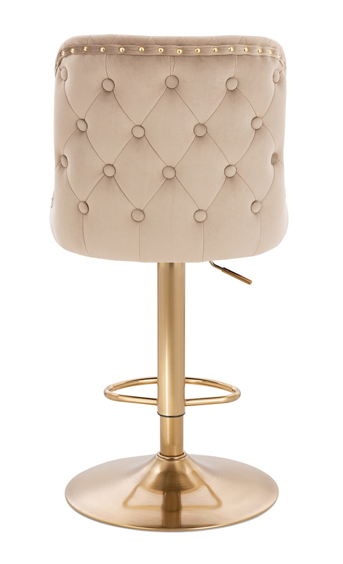 FOTEL HR940W LATTE WELUR ZŁOTA PODSTAWA