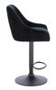 FOTEL HR920W CZARNY WELUR CZARNA PODSTAWA