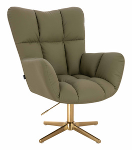 HOKER HR650CROSS KHAKI EKOSKÓRA PREMIUM SOFT ZŁOTA PODSTAWA