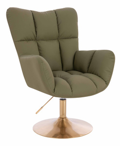 HOKER HR650N KHAKI EKOSKÓRA PREMIUM SOFT ZŁOTA PODSTAWA