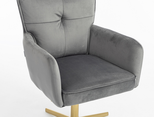 HOKER HR250CROSS GRAFITOWY WELUR  ZŁOTA PODSTAWA