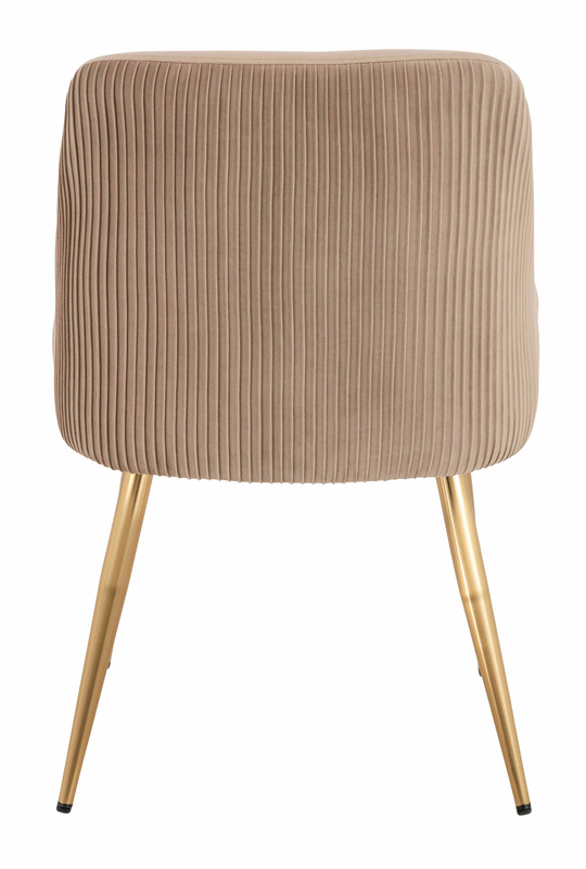 HR920 KRZESŁO ZŁOTE NOGI LATTE WELUR