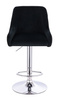 FOTEL HR920W CZARNY WELUR CHROMOWANA PODSTAWA