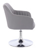 FOTEL HR190N SZARY CHROMOWANA PODSTAWA