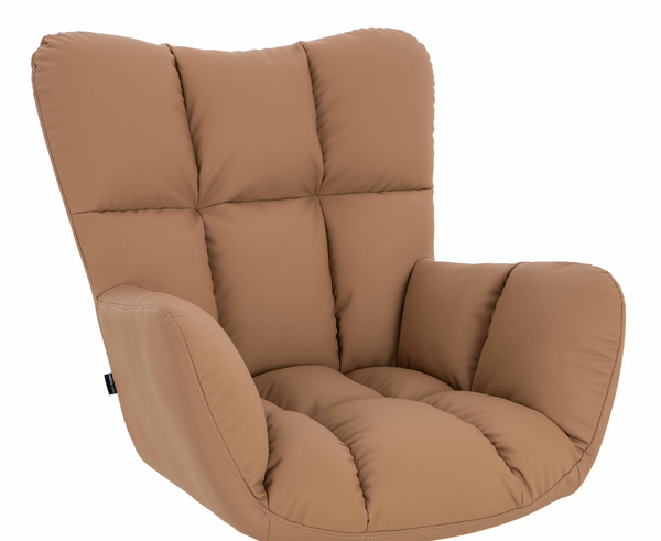 HOKER HR650K KARMELOWY EKOSKÓRA PREMIUM SOFT ZŁOTA PODSTAWA