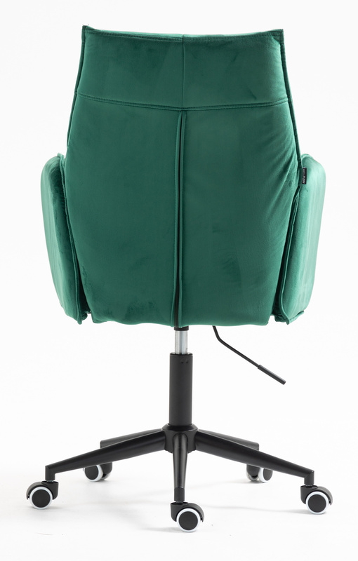 FOTEL HR280K BUTELKOWA ZIELEŃ WELUR CZARNA PODSTAWA