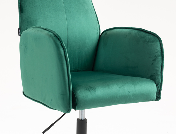 FOTEL HR280N BUTELKOWA ZIELEŃ WELUR CZARNA PODSTAWA
