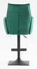 FOTEL HR280KW BUTELKOWA ZIELEŃ WELUR CZARNA PODSTAWA