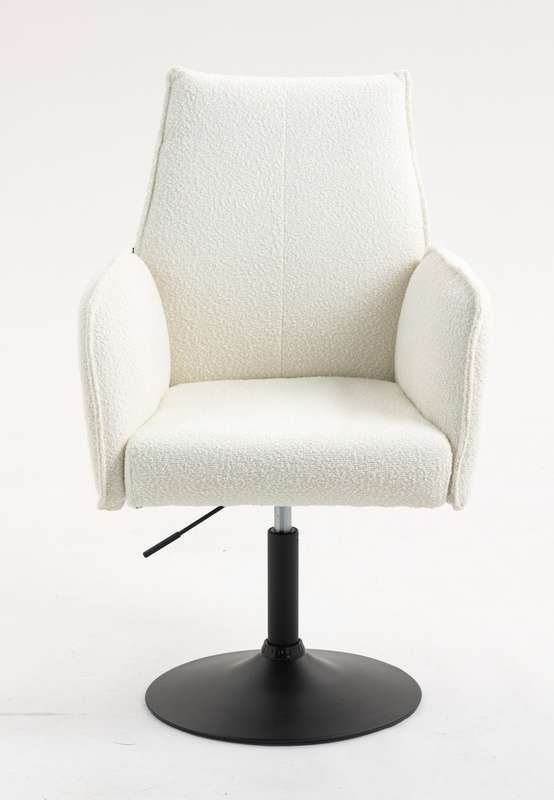 FOTEL HR280N KREMOWY BARANEK CZARNA PODSTAWA