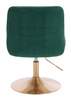 FOTEL HR920N BUTELKOWA ZIELEŃ WELUR ZŁOTA PODSTAWA
