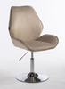 FOTEL HR350N LATTE WELUR CHROMOWANA PODSTAWA