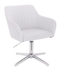 FOTEL HR190CROSS BIAŁY CHROMOWANA PODSTAWA