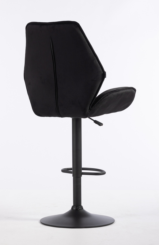 FOTEL HR350W CZARNY WELUR CZARNA PODSTAWA