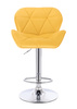 FOTEL HR111W ŻÓŁTY WELUR CHROMOWANA PODSTAWA