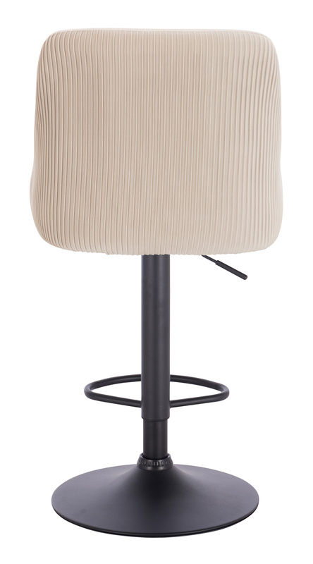 FOTEL HR920W KREMOWY WELUR CZARNA PODSTAWA