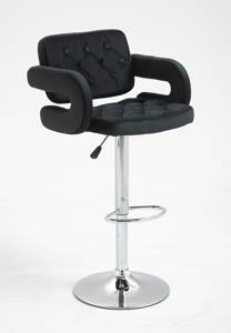 HOKER HR8403W CZARNY WELUR CHROMOWANA PODSTAWA