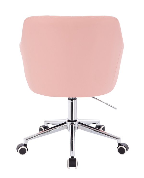 FOTEL HR190K RÓŻOWY CHROMOWANA PODSTAWA