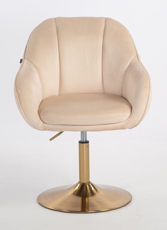 HOKER HR2055N KREMOWY WELUR ZŁOTA PODSTAWA