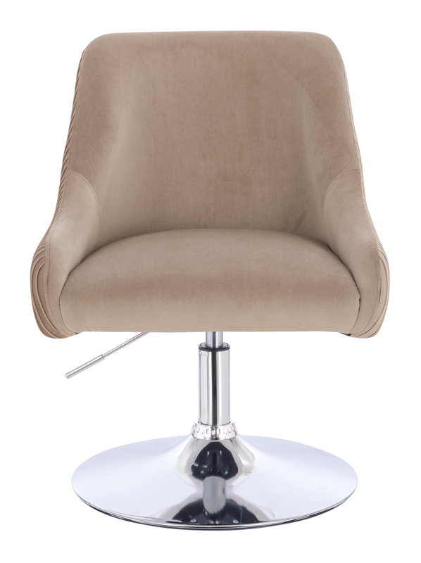 FOTEL HR920N LATTE WELUR CHROMOWANA PODSTAWA