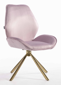 FOTEL HR350 PAJĄK WRZOSOWY WELUR ZŁOTA PODSTAWA