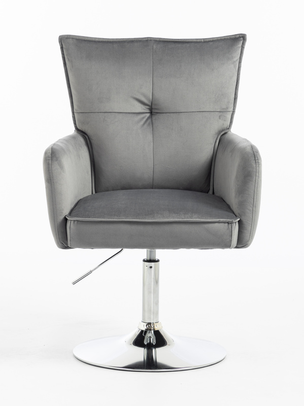 HOKER HR250N GRAFITOWY WELUR  CHROMOWANA PODSTAWA